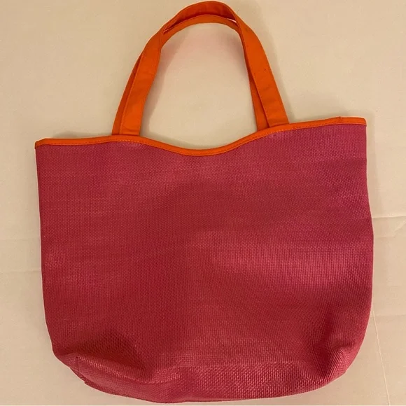 Lancôme Stylish Pink and Orange Tote Bag - Picture 4 of 8